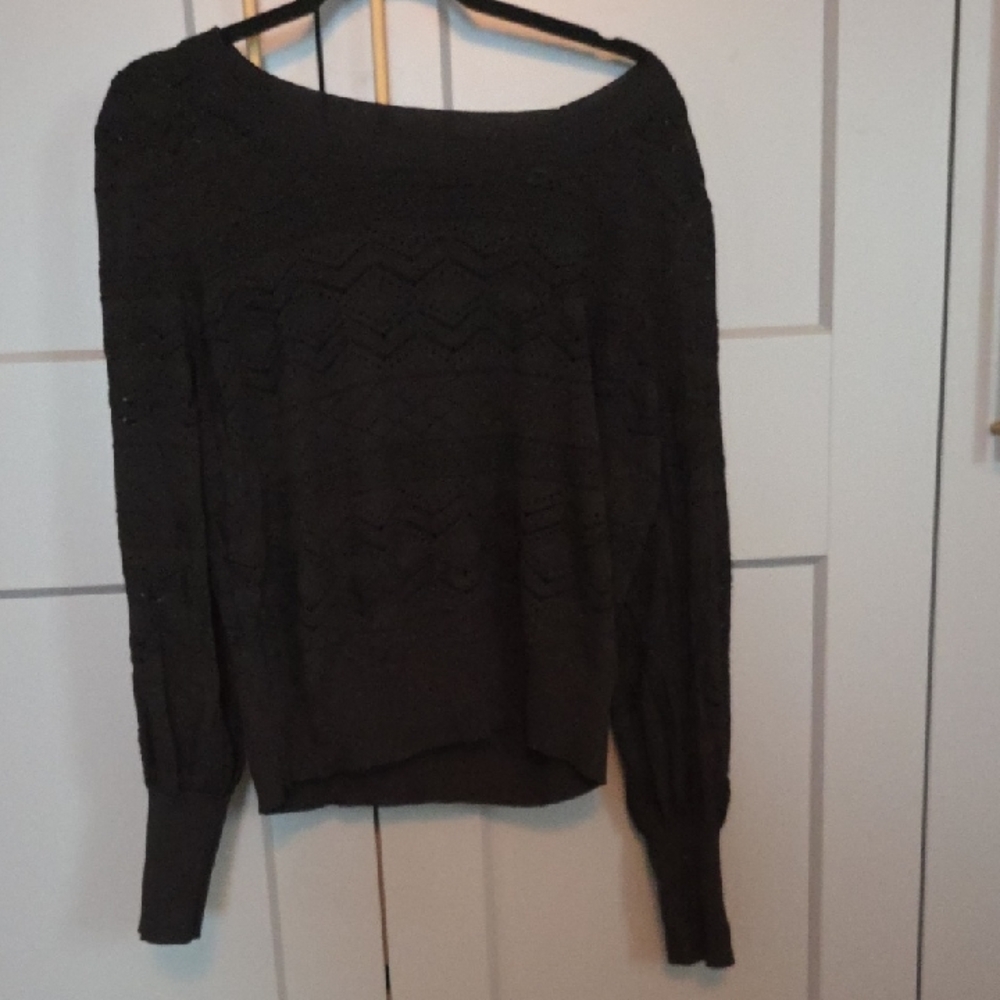 Banana Republic Off-the-Shoulder Black Sweater